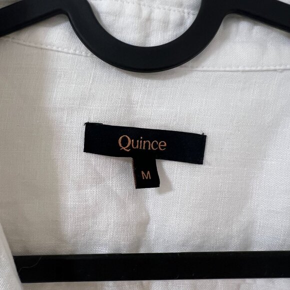 Quince 100% European Linen Shirt Dress - White - Medium - Picture 9 of 10